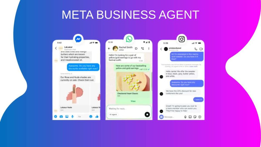 Le novità di meta business agent per WhatsApp, Messenger e Instagram