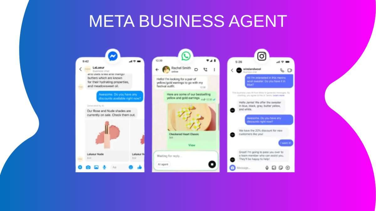 Le novità di meta business agent per WhatsApp, Messenger e Instagram